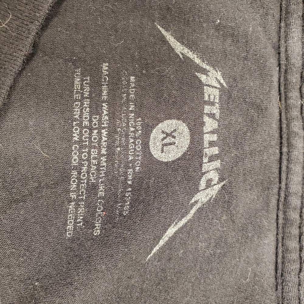 Metallica Black Album Snake Graphic T-Shirt Black Silver XL Band Tee - Picture 5 of 8